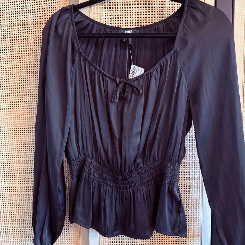 PAIGE Black Peplum Blouse - Picture 1 of 13